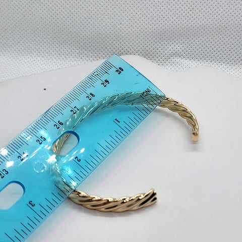 Brand New Brazilian 18k Gold Filled Twisted Bangle Cuff Bracelet