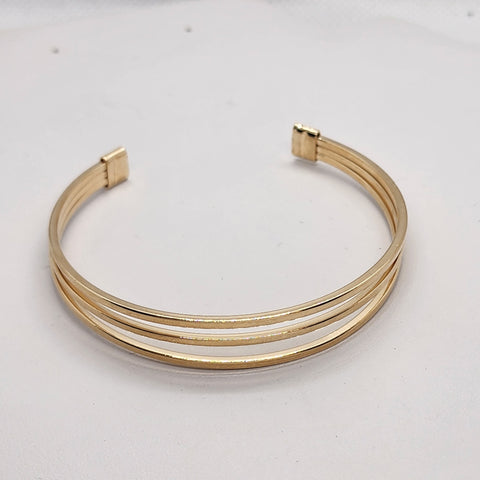 Brand New Brazilian 18k Gold Filled triple Slender Bracelet