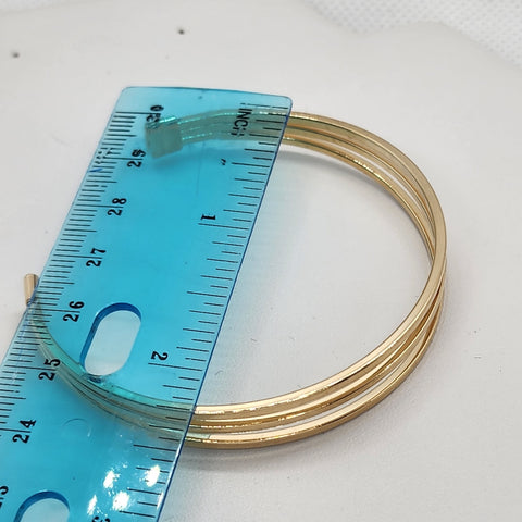 Brand New Brazilian 18k Gold Filled triple Slender Bracelet