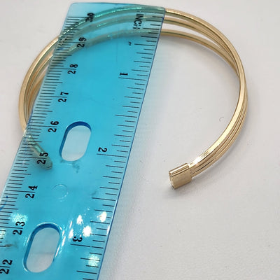 Brand New Brazilian 18k Gold Filled triple Slender Bracelet