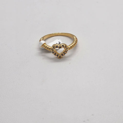 Brand New Brazilian 18k Gold Filled Heart Ring