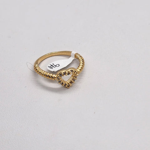 Brand New Brazilian 18k Gold Filled Heart Ring