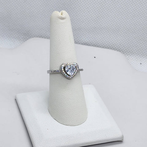 Brand New Sterling Silver 925 Heart Gemstone Ring