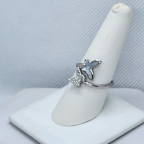 Brand New Sterling Silver 925 Double Butterfly Ring