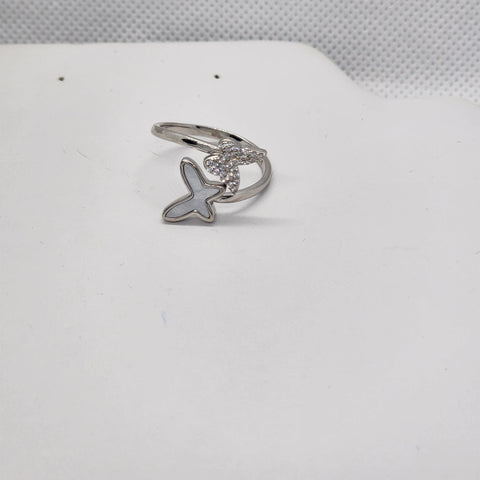 Brand New Sterling Silver 925 Double Butterfly Ring