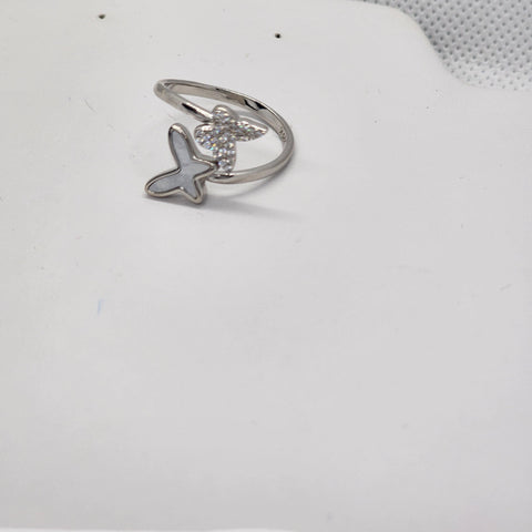 Brand New Sterling Silver 925 Double Butterfly Ring