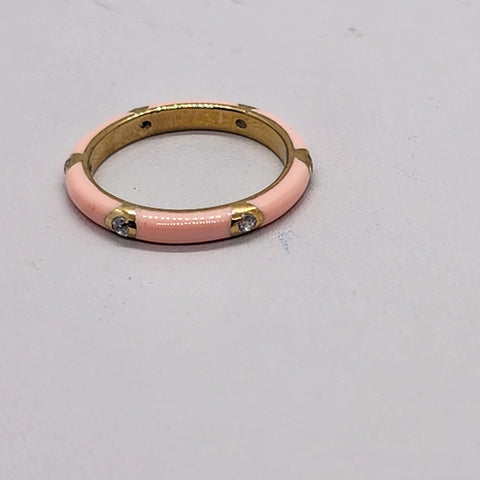 Brand New Sterling Silver 925 Light PINK Band / Ring