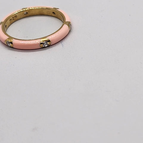 Brand New Sterling Silver 925 Light PINK Band / Ring