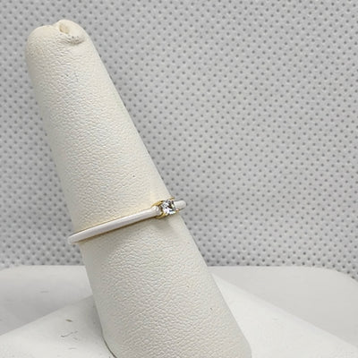 Brand New Sterling Silver 925 White enamel Ring / band