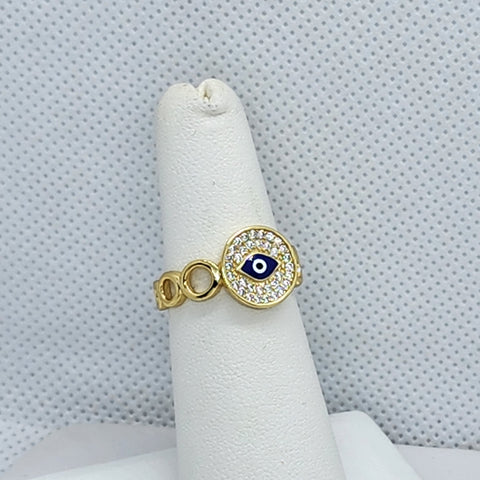 Brand New Sterling Silver 925 Blue Evil Eye Ring