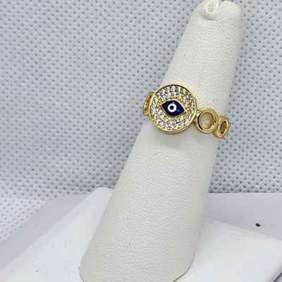 Brand New Sterling Silver 925 Blue Evil Eye Ring