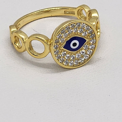 Brand New Sterling Silver 925 Blue Evil Eye Ring