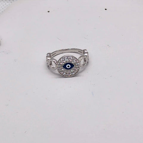 Brand New Sterling Silver 925 Blue Evil Eye Ring