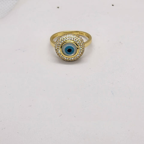 Brand New Sterling Silver 925 Blue Evil Eye Ring