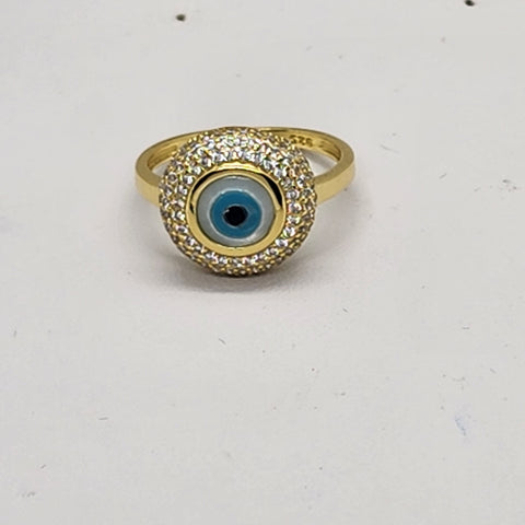 Brand New Sterling Silver 925 Blue Evil Eye Ring