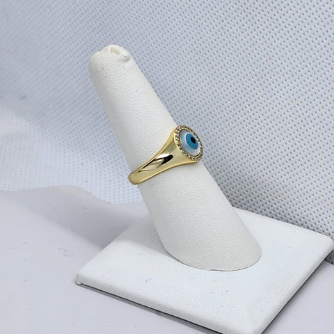 Brand New Sterling Silver 925 Blue Evil Eye Ring