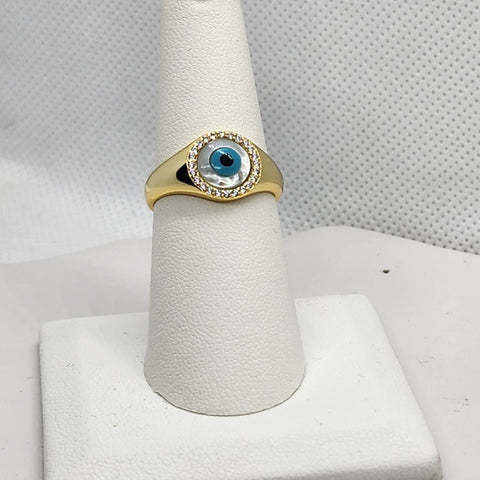 Brand New Sterling Silver 925 Blue Evil Eye Ring