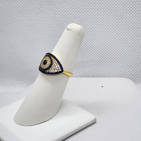 Brand New Sterling Silver 925 Blue Evil Eye Ring