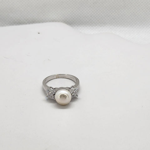 Brand New Sterling Silver 925 Pearl Gemstones Ring