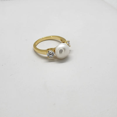 Brand New Sterling Silver 925 Pearl Gemstone Ring