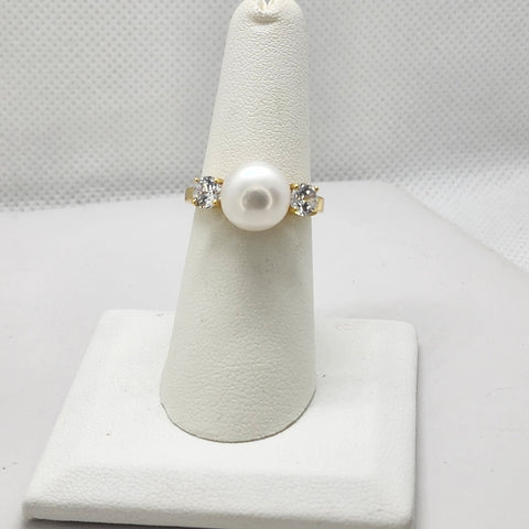 Brand New Sterling Silver 925 Pearl Gemstone Ring