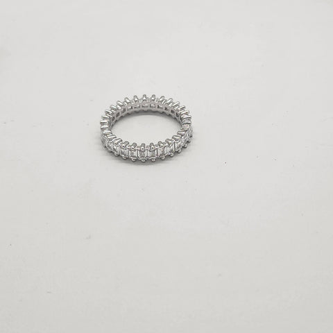 Brand New Sterling Silver 925 Rectangle Eternity Ring