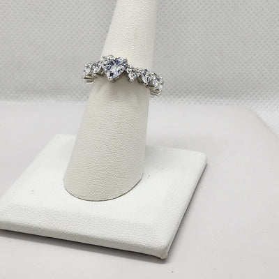 Brand New Sterling Silver 925 Hearts Eternity Ring