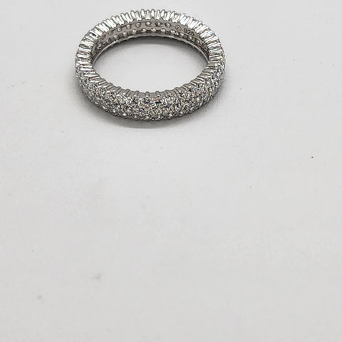 Brand New Sterling Silver 925 3 row Eternity Ring