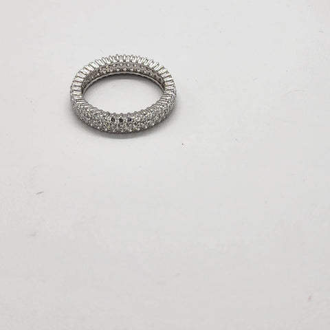 Brand New Sterling Silver 925 3 row Eternity Ring