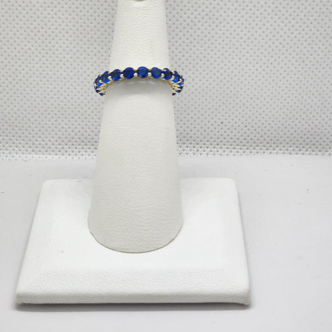 Brand New Sterling Silver 925 Blue Eternity Ring