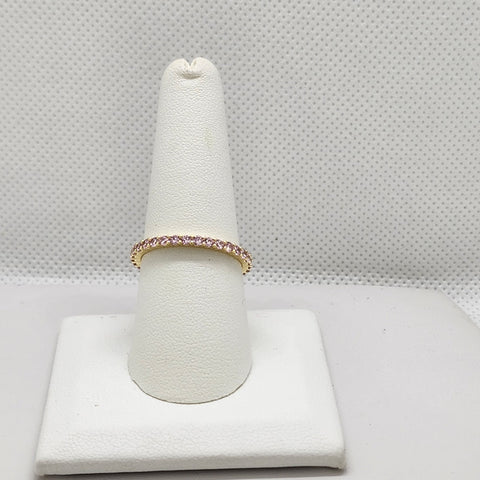 Brand New Sterling Silver 925 Light Pink Eternity Ring