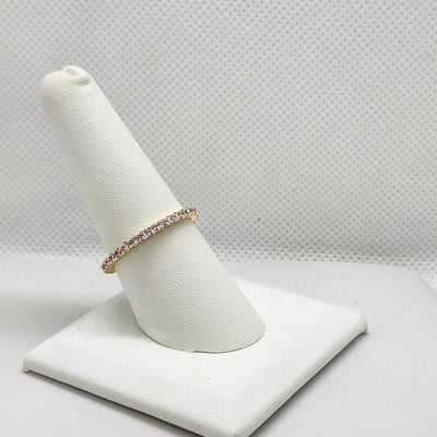 Brand New Sterling Silver 925 Light Pink Eternity Ring