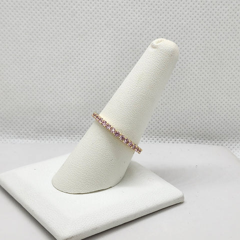 Brand New Sterling Silver 925 Light Pink Eternity Ring