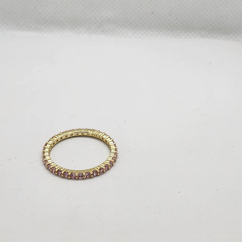 Brand New Sterling Silver 925 Light Pink Eternity Ring