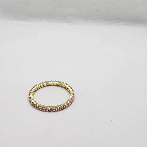 Brand New Sterling Silver 925 Light Pink Eternity Ring