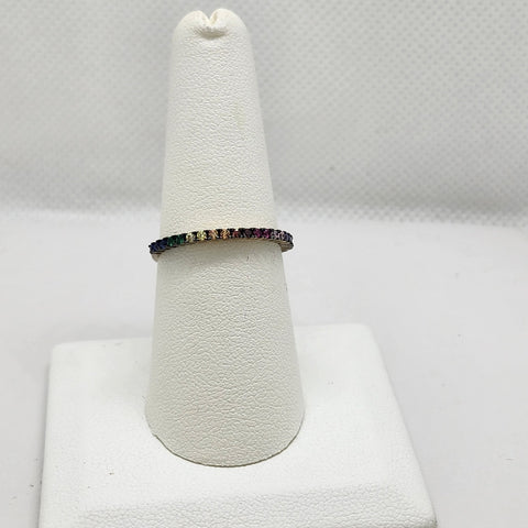 Brand New Sterling Silver 925 Multi Color Ring