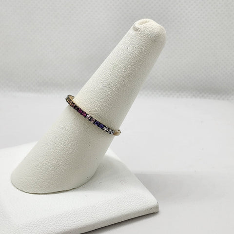 Brand New Sterling Silver 925 Multi Color Ring