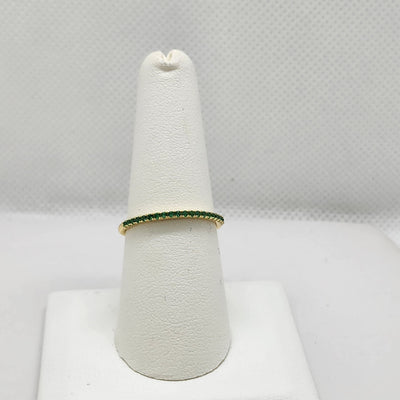 Brand New Sterling Silver 925 Green Gold Ring