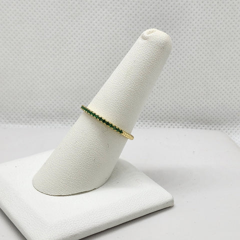 Brand New Sterling Silver 925 Green Gold Ring