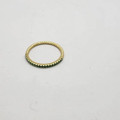 Brand New Sterling Silver 925 Green Gold Ring