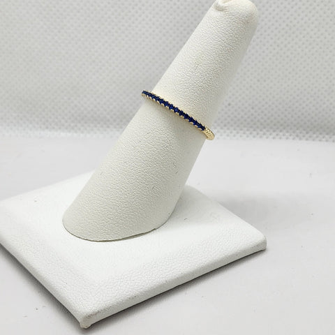 Brand New Sterling Silver 925 Blue Gold  Ring