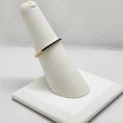 Brand New Sterling Silver 925 Blue Gold  Ring