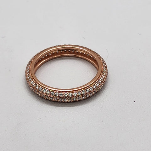 Brand New Sterling Silver 925 Rose Gold CZ Ring