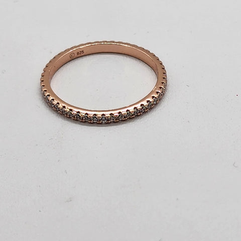 Brand New Sterling Silver 925 Rose Gold CZ Ring