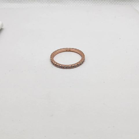 Brand New Sterling Silver 925 Rose Gold Cz Ring