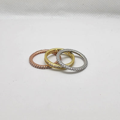 Brand New Sterling Silver 925 Tri Color Ring