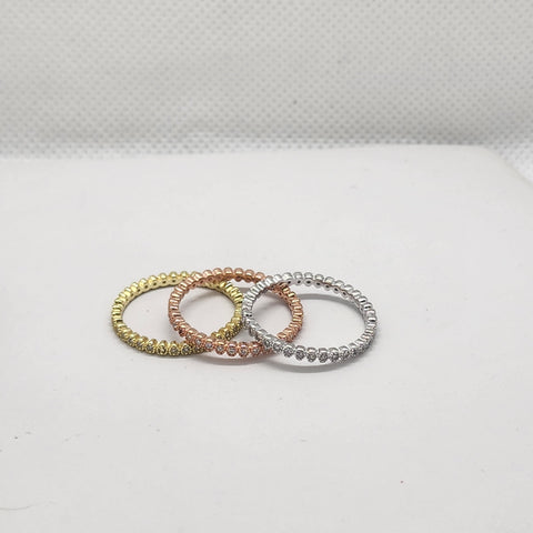 Brand New Sterling Silver 925 Tri Color Ring