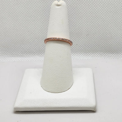 Brand New Sterling Silver 925 Rose Gold Eternity Ring