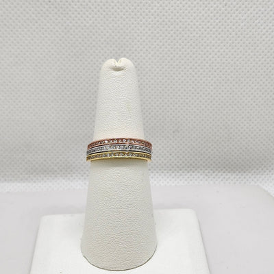 Brand New Sterling Silver 925 Tri Color  3pc Ring