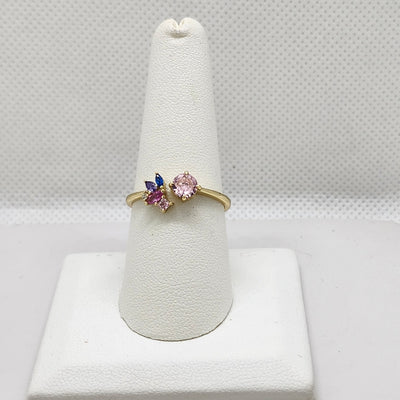 Brand New Sterling Silver 925 Multi Color Gemstones Ring